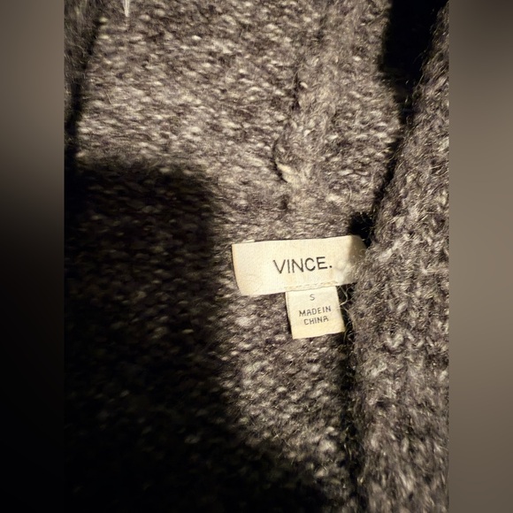 Vince Charcoal Knit open Cardigan small cozy - Picture 2 of 4